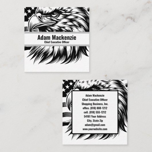 Amerikaanse vlag Bald Eagle Visitekaartjes (Voorkant / Achterkant)