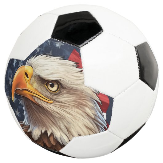 Amerikaanse vlag Bald Eagle Voetbal (Drie kwart)