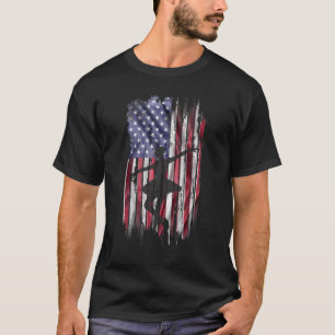 Amerikaanse vlag Ballet Dancing Ballerina Dancer T-shirt