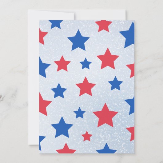 Amerikaanse vlag ballon & sterren 4th of juli fees kaart (Achterkant)