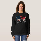 Amerikaanse vlag Barbell 2 Trui (Voorkant volledig)