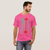 Amerikaanse vlag Barbell T-shirt (Voorkant volledig)