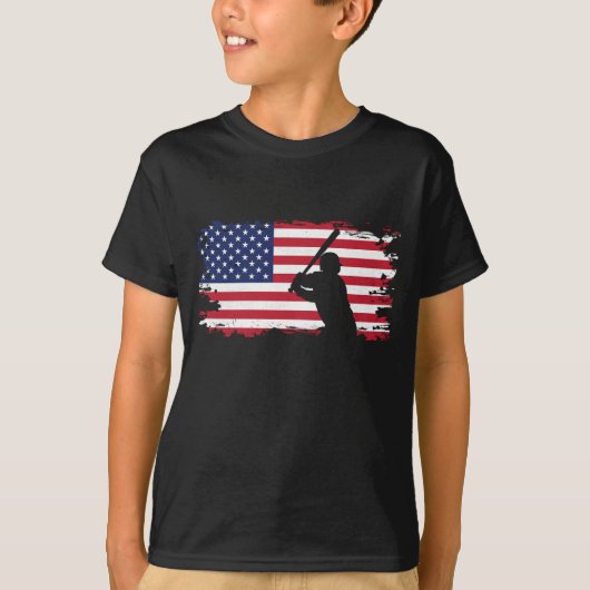 Amerikaanse vlag Baseball Apparel - Baseball T-shirt (Voorkant)
