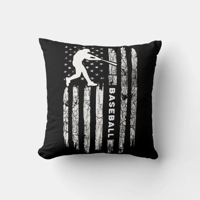 Amerikaanse vlag Baseball Apparel -  honkbal Kussen (Voorkant)