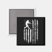 Amerikaanse vlag Baseball Apparel -  honkbal Magneet (Voorkant / Achterkant)
