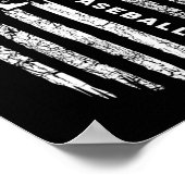Amerikaanse vlag Baseball Apparel -  honkbal Poster (Hoek)