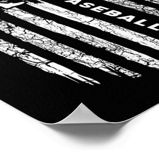 Amerikaanse vlag Baseball Apparel -  honkbal Poster (Hoek)
