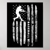 Amerikaanse vlag Baseball Apparel -  honkbal Poster (Voorkant)