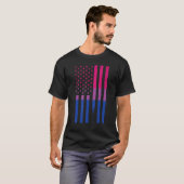 Amerikaanse vlag Baseball Bat Bisexual Bi Pride G T-shirt (Voorkant volledig)
