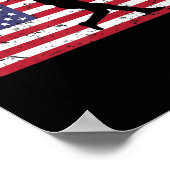 Amerikaanse vlag Baseball Cool  Gift Jersey T Poster (Hoek)