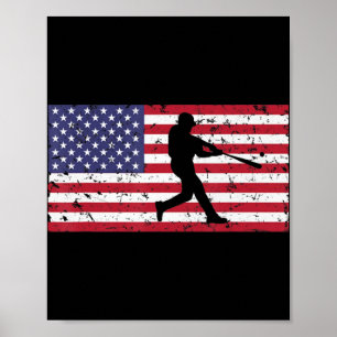 Amerikaanse vlag Baseball Cool  Gift Jersey T Poster