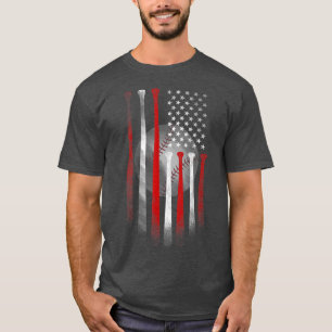 Amerikaanse vlag  Baseball Flag TShirt Dad ma