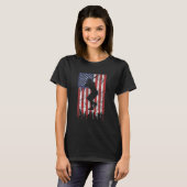 Amerikaanse vlag Baseball Funny T-shirt (Voorkant volledig)