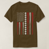 Amerikaanse vlag Baseball Gift Mannen Boys Kinder  T-shirt (Design voorkant)