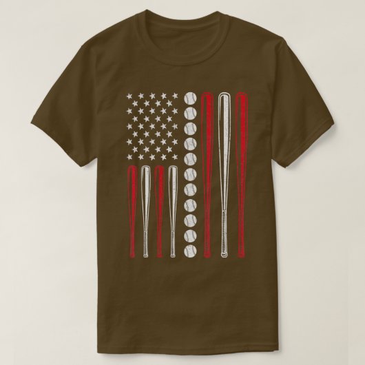 Amerikaanse vlag Baseball Gift Mannen Boys Kinder  T-shirt (Design voorkant)