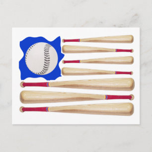 Amerikaanse vlag Baseball Gifts Briefkaart