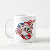 Amerikaanse vlag Baseball Koffiemok (Links)