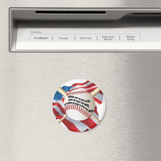 Amerikaanse vlag Baseball Magneet (Insitu (Vaatwasser))