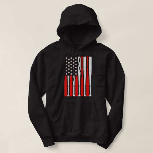 -Amerikaanse vlag Baseball Mannen Boy Kinder 4t Hoodie (Design voorkant)