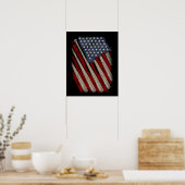 -Amerikaanse vlag Baseball Poster (Keuken)