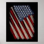 -Amerikaanse vlag Baseball Poster (Voorkant)
