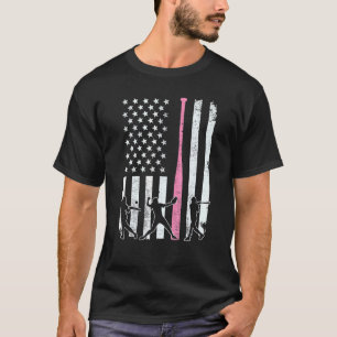 Amerikaanse vlag Baseball Softball T-shirt