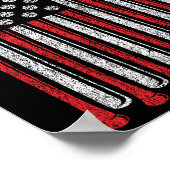  Amerikaanse vlag Baseball Team Funny Poster (Hoek)