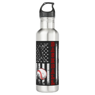 Amerikaanse vlag Baseball Team Funny Waterfles