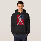 Amerikaanse vlag Baseball Team Gift Hoodie (Voorkant volledig)