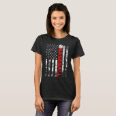 Amerikaanse vlag Baseball Team Gift T-shirt (Voorkant volledig)