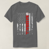 Amerikaanse vlag Baseball Team Gift T-shirt (Design voorkant)