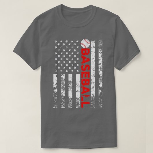 Amerikaanse vlag Baseball Team Gift T-shirt (Design voorkant)