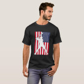 Amerikaanse vlag Baseball Team Gift T-shirt (Voorkant volledig)