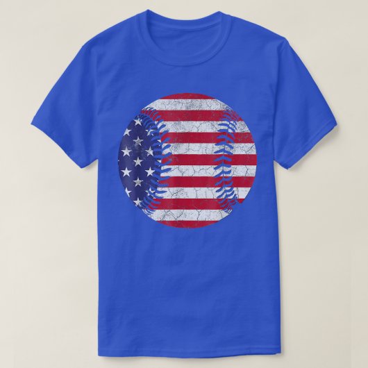 Amerikaanse Vlag Baseball TJuly 4e VS Voor Mannen  T-shirt (Design voorkant)