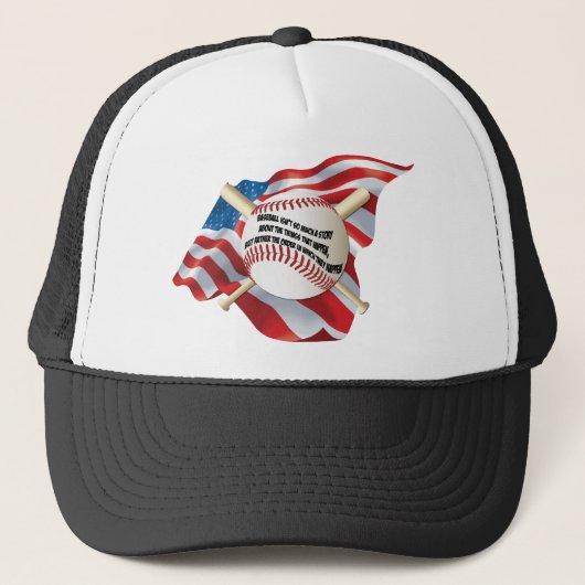 Amerikaanse vlag Baseball Trucker Pet (Voorkant)