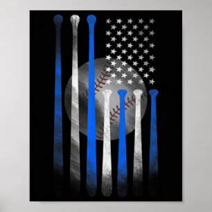 Amerikaanse vlag  Baseball Vlag pa mam Kind Poster