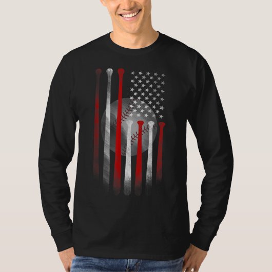 Amerikaanse vlag  Baseball Vlag pa mam T-shirt (Voorkant)