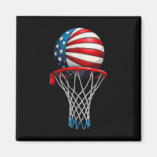 Amerikaanse vlag Basketbal Onafhankelijkheidsdag _ Magneet