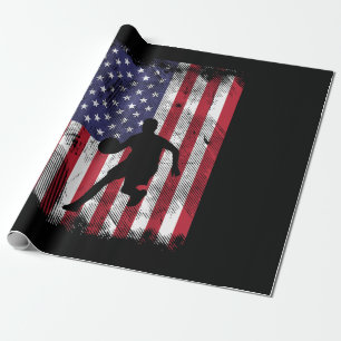 Amerikaanse vlag Basketbal Patriottische Baller Cadeaupapier