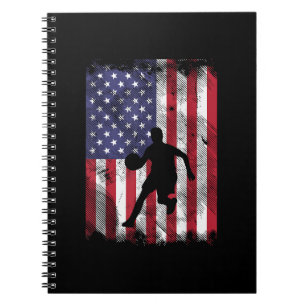 Amerikaanse vlag Basketbal Patriottische Baller Notitieboek