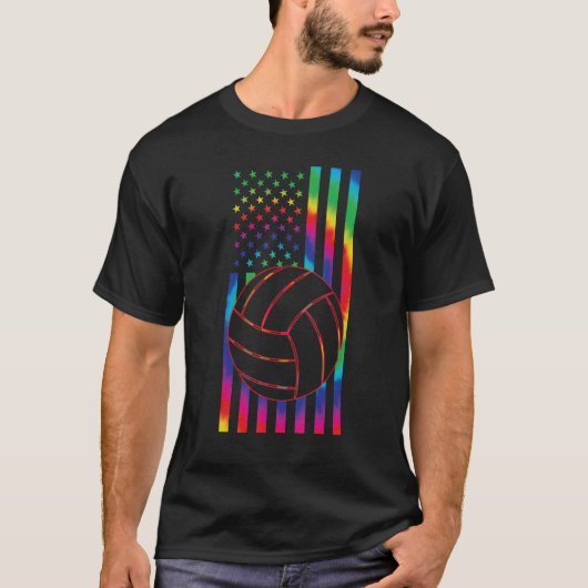 Amerikaanse vlag Basketbal T-shirt (Voorkant)