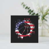 Amerikaanse Vlag Basketballer Kaart (Staand voorkant)