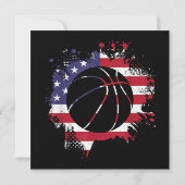 Amerikaanse Vlag Basketballer Kaart (Achterkant)