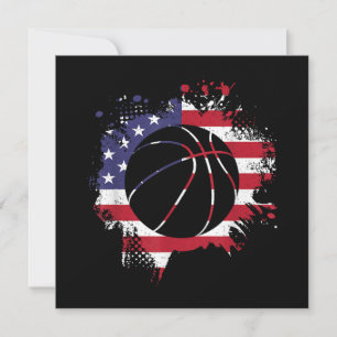 Amerikaanse Vlag Basketballer  Kaart