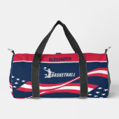 Amerikaanse vlag, basketbalspeler, verjaardagscade plunjezak (Voorkant)