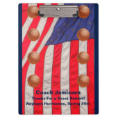 Amerikaanse vlag, Basketbalteam Coach bedankt Klembord (Voorkant)