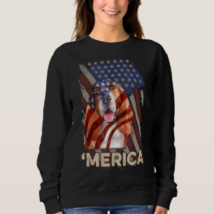 Amerikaanse vlag Basset Hound Patriottische Hond 4 Trui