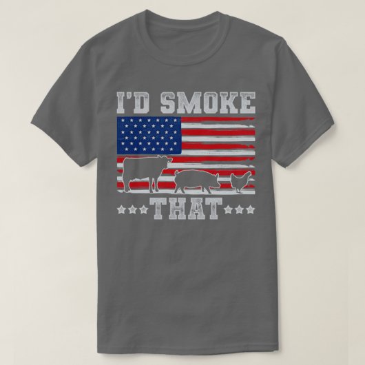 Amerikaanse vlag BBQ Grilling T-shirt (Design voorkant)