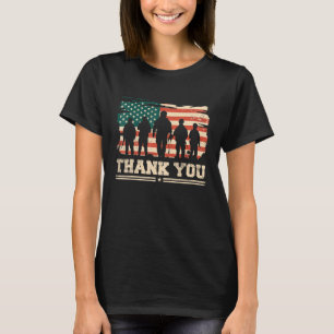 Amerikaanse vlag Bedankt veteranen Trotse veteraan T-shirt