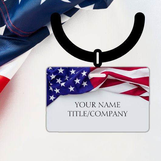 Amerikaanse Vlag Bedrijfsnaam ID Badge